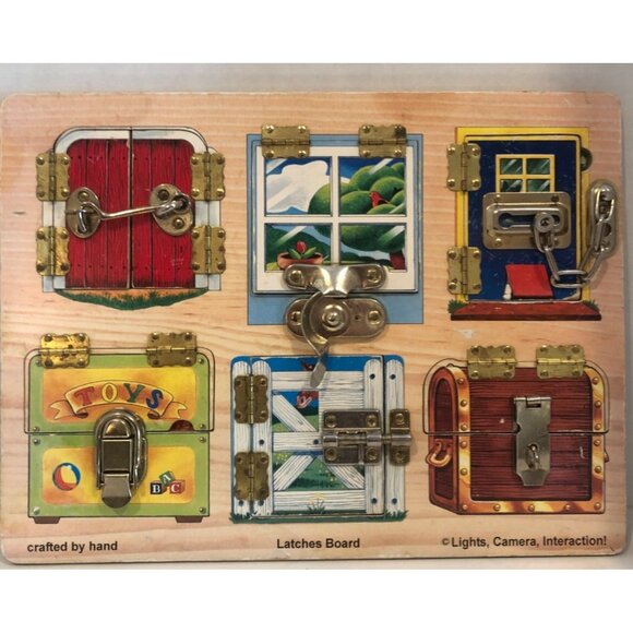 Vintage Melissa and Doug Latches Board CT1102 - Picture 1 of 6
